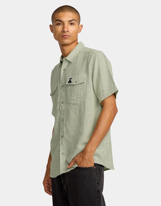 RVCA - Mens KSL Yarn Dye Short Sleeve Shirt