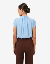 Forcast - Olivia Pleated High Neck Top