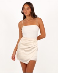 Petal & Pup - Astrid Ruched Skort - Cloud White