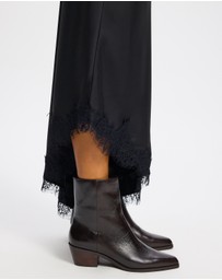 AERE - Smooth Leather Cowboy Ankle Boots
