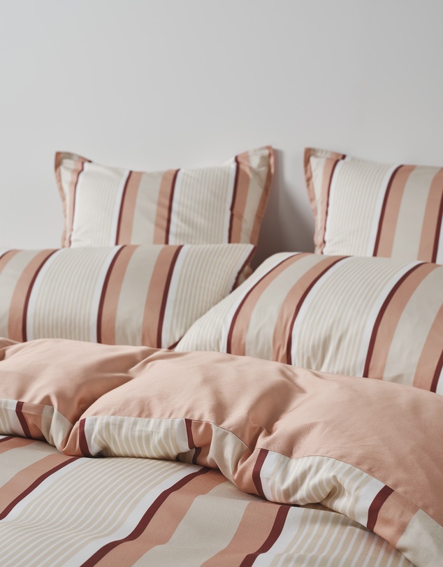 Linen House - Nara Bamboo Cotton 400TC Stripe Quilt Cover Set