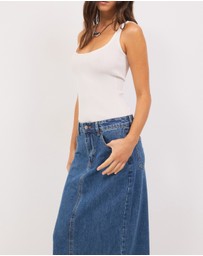Calli - Cassandra Denim Maxi Skirt
