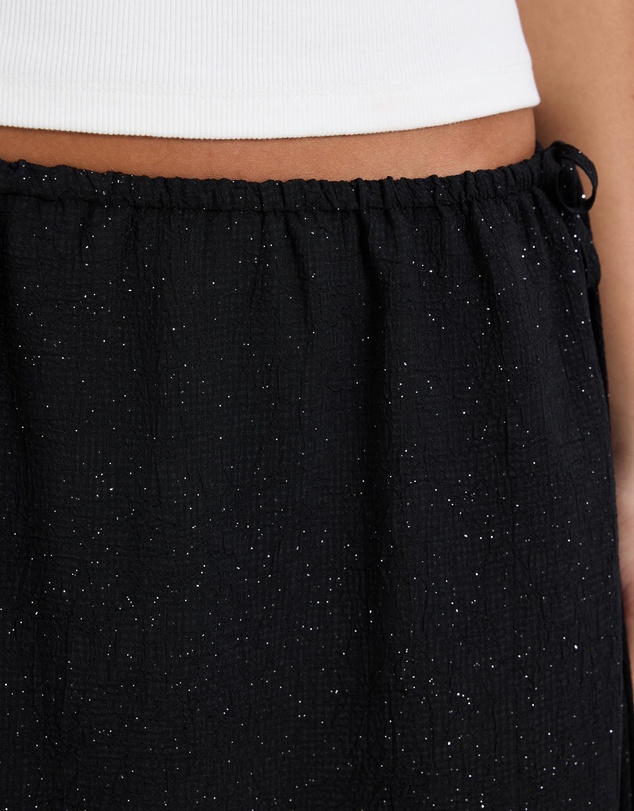 Calli - Lucie Sparkle Sheer Low Rise Midi Skirt