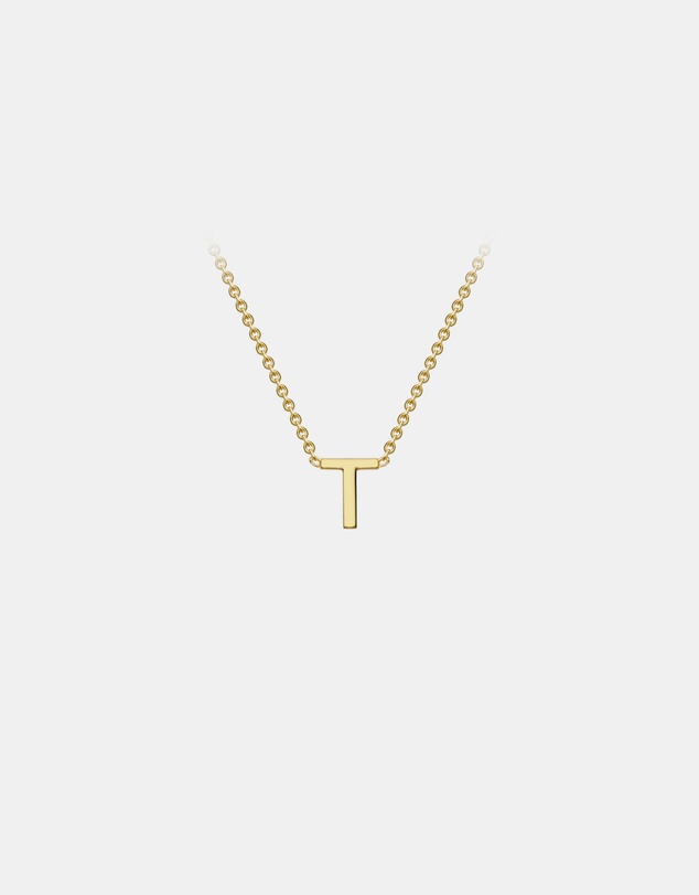 Zoe Olivia - 9K Gold Initial T Necklace