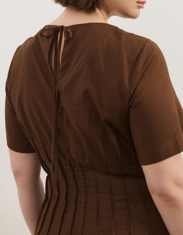 Atmos&Here Curvy - Maya Pleat Mini Dress