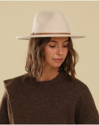 Morgan & Taylor - Dove Wool Fedora in Beige