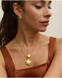 Ottoman Hands - Lapis Moon Rotating Pendant Necklace