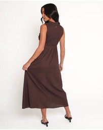 Petal & Pup - Lanna Maxi Dress - Chocolate
