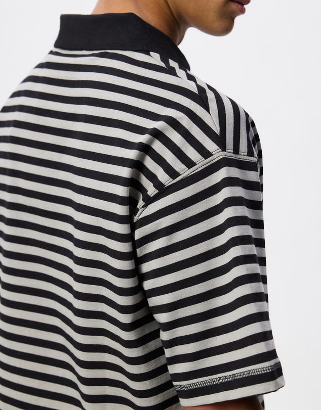 Thrills - Shattered Stripe Box Crop Polo