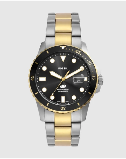 Fossil - Fossil Blue Dive Two Tone Analogue Watch