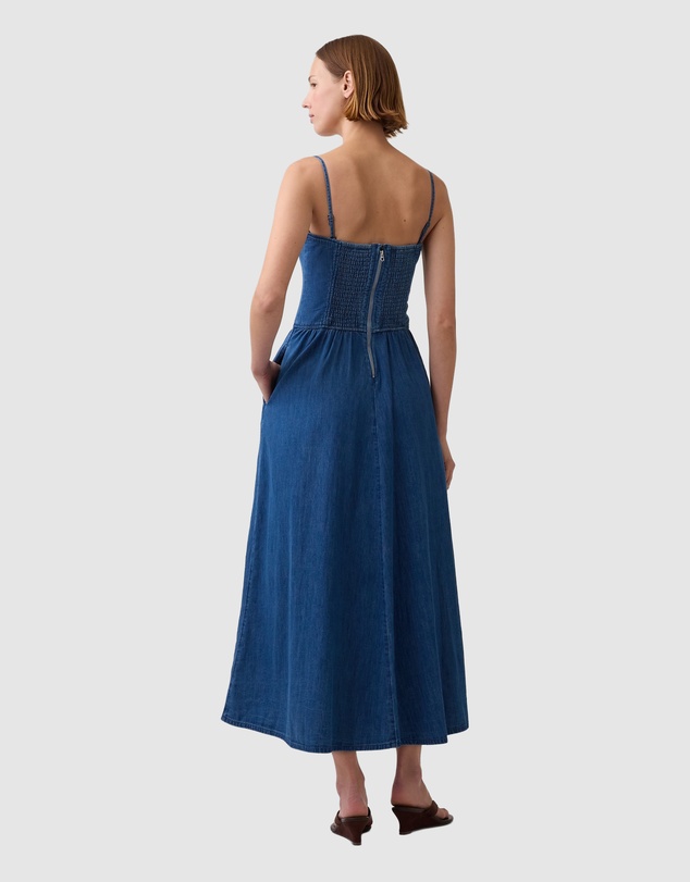GAP - Med Topaz Strapless Denim Maxi Dress