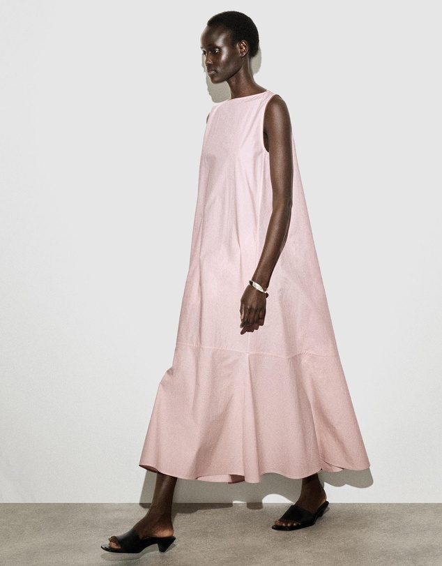 COS - Dropped-Hem Cotton Midi Dress