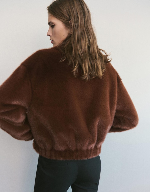 M.N.G - Faux-Fur Jacket With Pockets