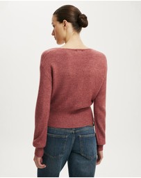 Cotton On - Softest Luxe Mock Wrap Knit Top