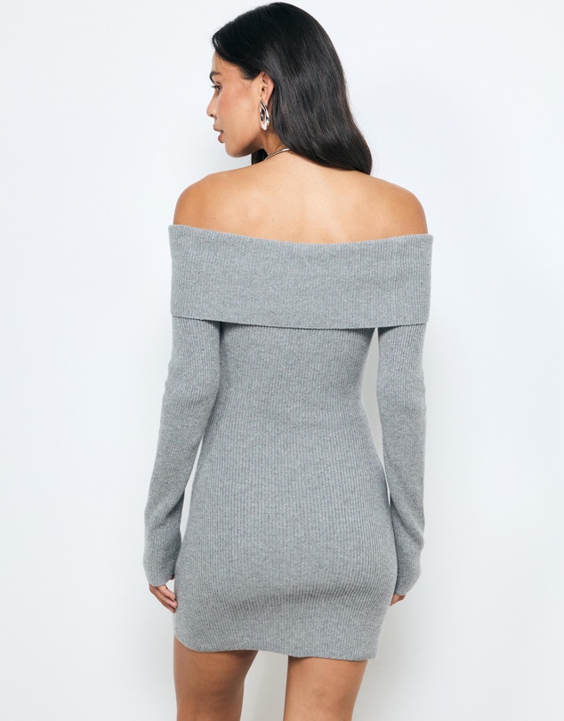 AERE - Zoe Off Shoulder Knit Mini Dress