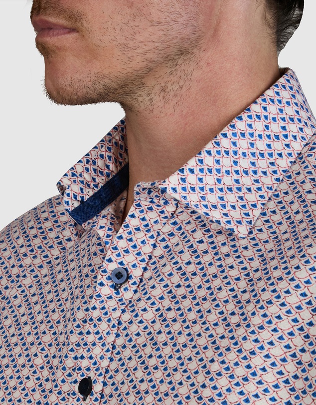 Abelard - Puccini Print Linen Slim Fit Shirt