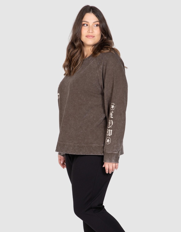 Love Your Wardrobe - LYW & Co Multi Print Sweat Top