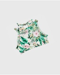 Aqua Blu Kids - Marabou Halter Neck Bikini Set - Kids