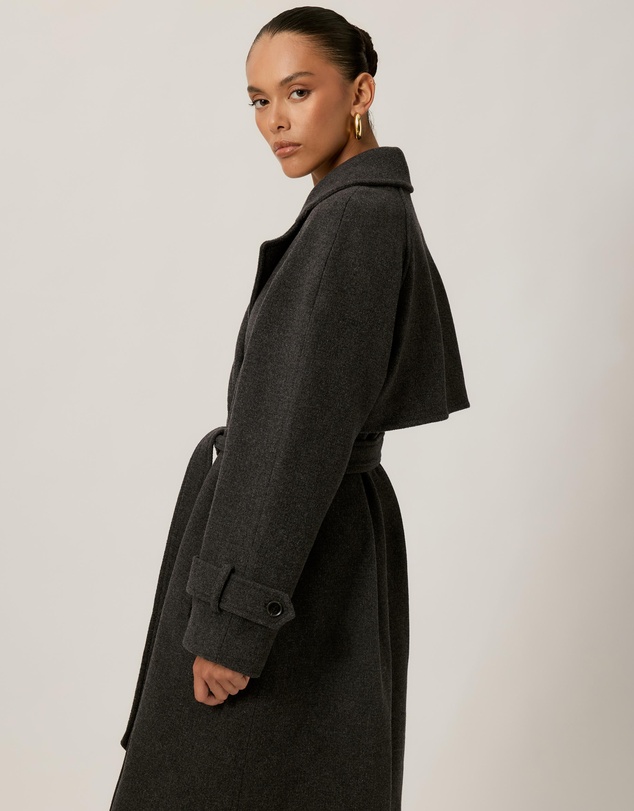Tussah - Lillian Double Breasted Wool Blend Coat