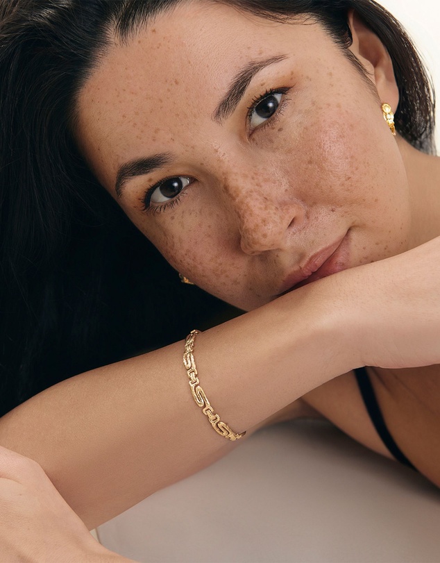 HOUSE OF SLANI - Adjustable Textured Gold Athena Bracelet