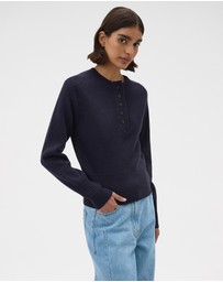 Oroton - Rib Knit Henley Top