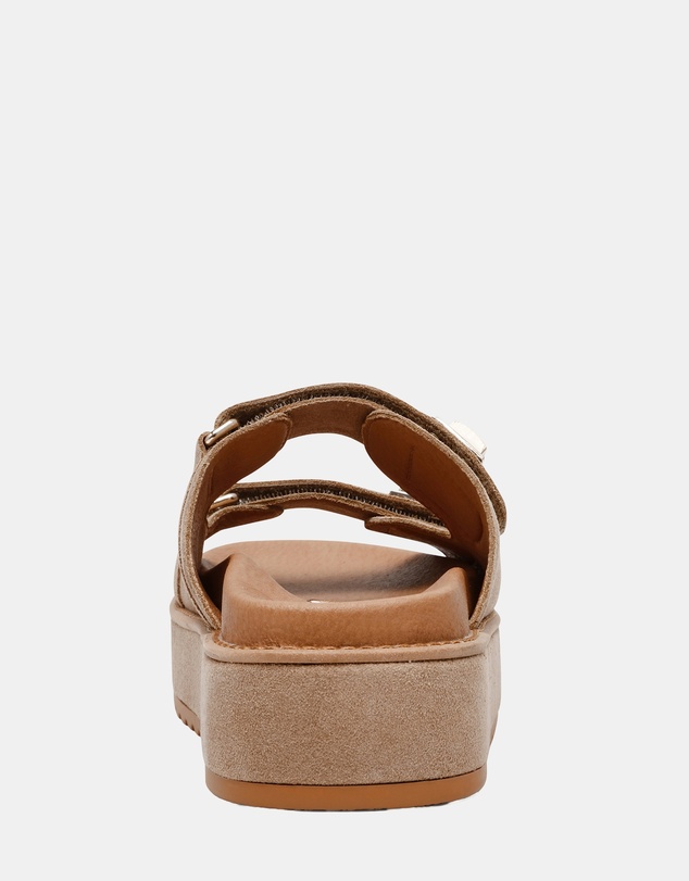 Steve Madden - Bigschmona Taupe Suede Sandals
