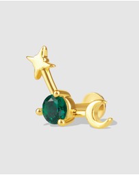 Wanderlust + Co - Birthstone Constellation Gold Flat Back Earring - May