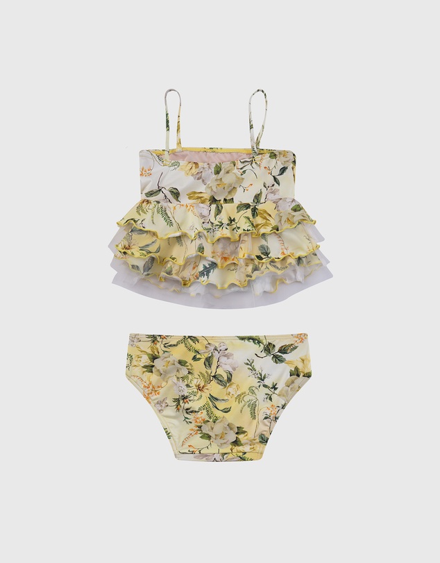 Aqua Blu Kids - Holly Tiered Frill Tankini Set - Babies