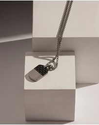 Najo - Aviator Men's Carbon Fibre & Steel Necklace