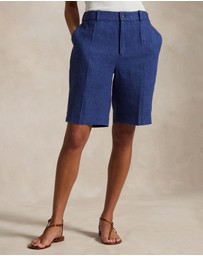 Polo Ralph Lauren - Long Pleated Linen Shorts