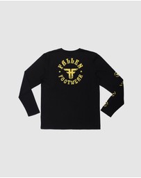 Fallen Footwear - Fallen Footwear Men Circle Logo L/s Tees Regular Fit Black/Yellow