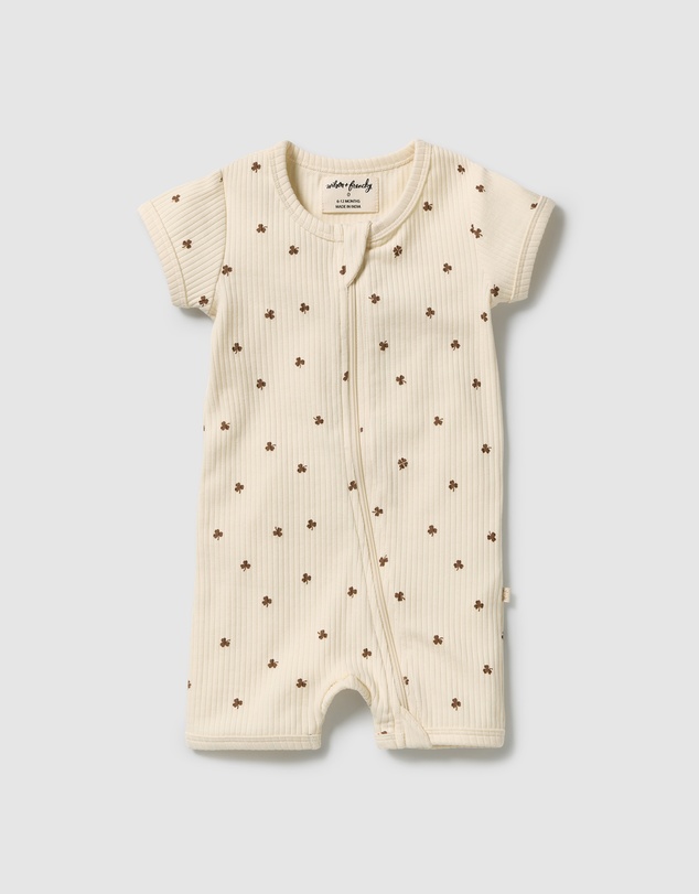 Wilson & Frenchy - My Lucky Charm Organic Boyleg Zipsuit - Babies
