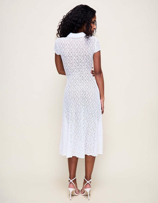 Guizio - Button Front Lace Dress