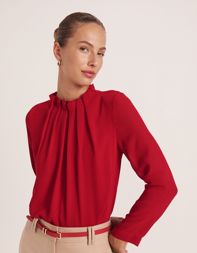SABA - Willa High Neck Long Sleeve Top