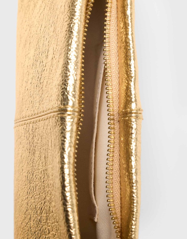 Maje - Miss M Pouch Metal Rippled Small Leather Goods