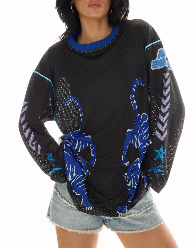 THE TALES - Crouching Tiger Long Sleeve Football Jersey