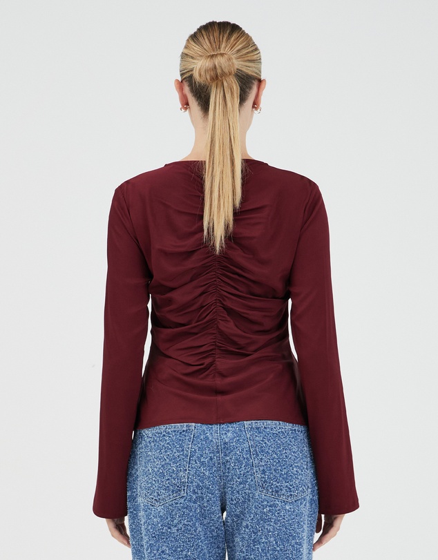 Third Form - Allure Gathered Long Sleeve Top