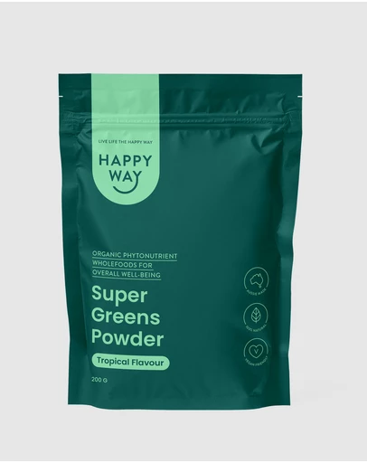 Happy Way - Super Greens Powder (Tropical Flavour)
