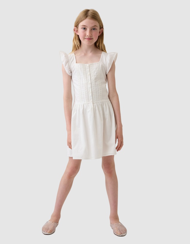 GAP - SS Lace Trim Dress - Teens
