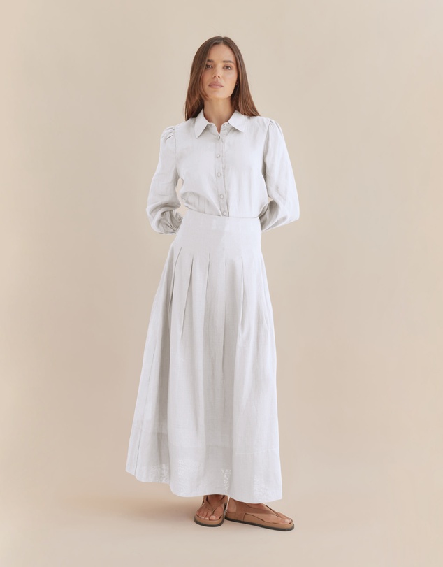 Amelius - Helene Ramie Draped Skirt