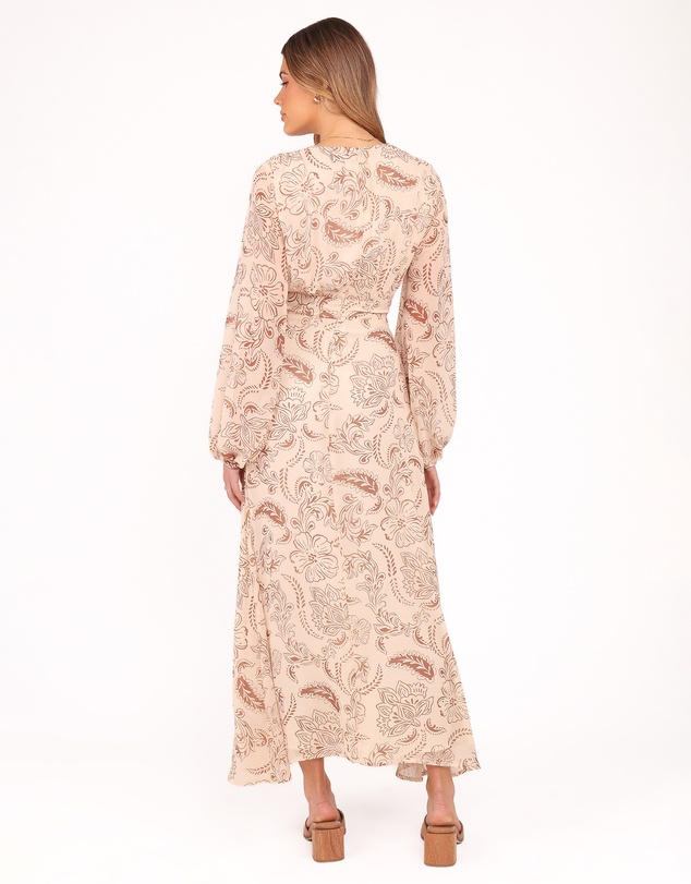 Petal & Pup - Riba Midi Dress - Brown Paisley