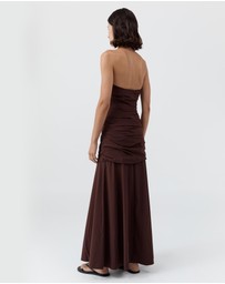 St. Agni - Gathered Strapless Longline Dress
