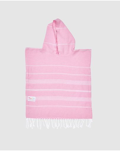 Baby Pink Kids Hooded Beach Towel
