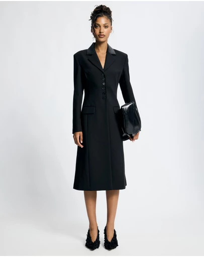 Lover - Salom Contrast Collar Suiting Coat