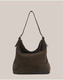 VESTIRSI - Savannah Brown Suede Hobo Bag