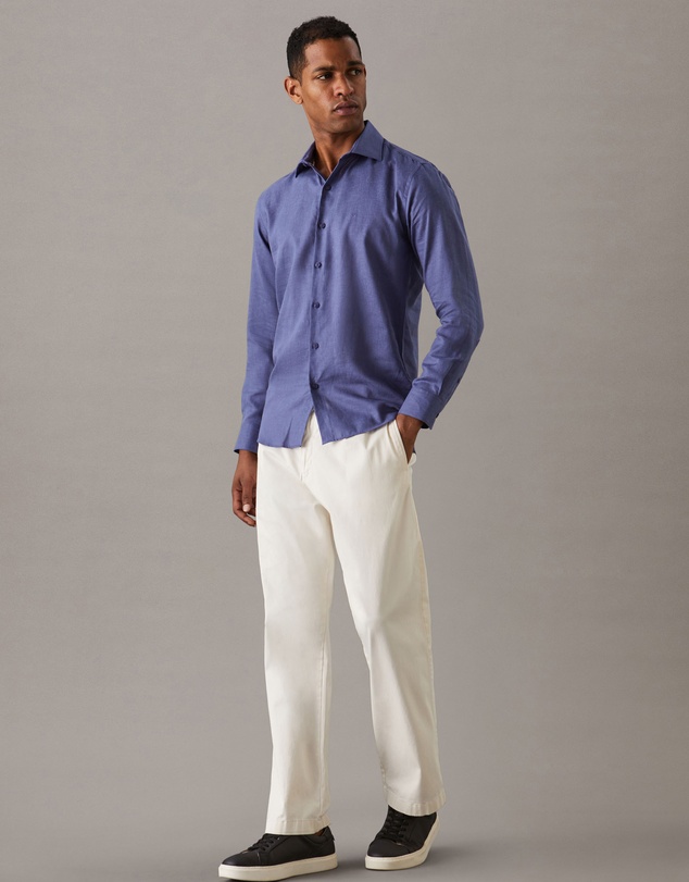 Calvin Klein - Linen Tencel Blend Dress Shirt