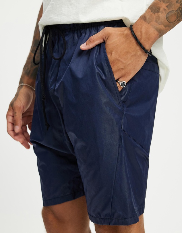 Surrounded By Ghosts - The Obsidian Coated Canvas Drawstring Shorts
