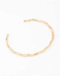 Lovisa - Waterproof Gold Plated Stainless Steel Mini Wave Wrist Cuff