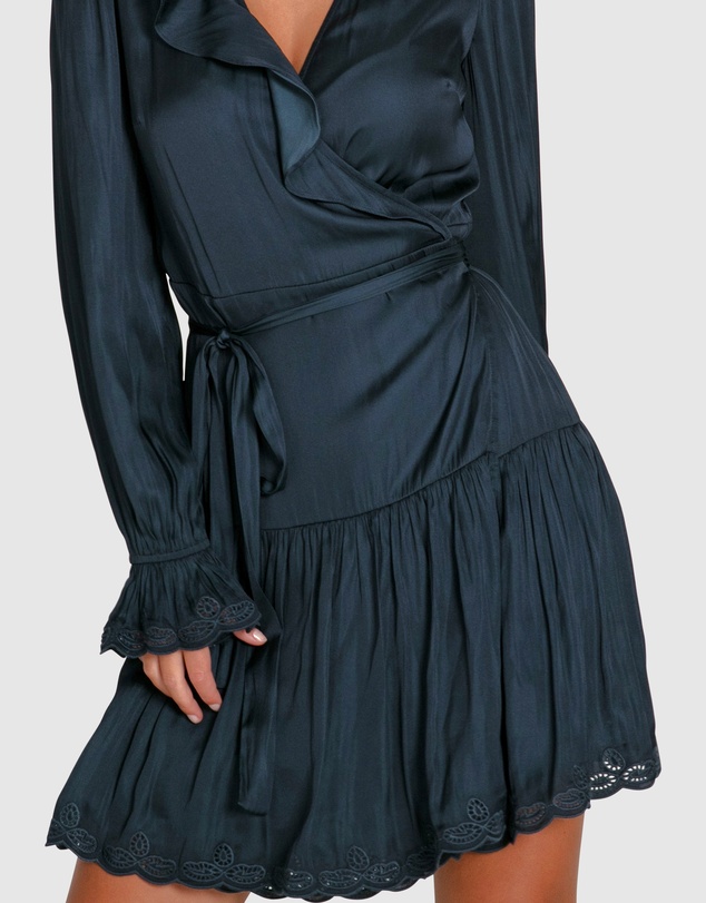 Belle & Bloom - Wild Flower Embroidered Wrap Dress
