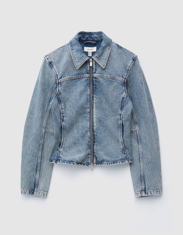 & Other Stories - Fitted Zip-Up Denim Jacket